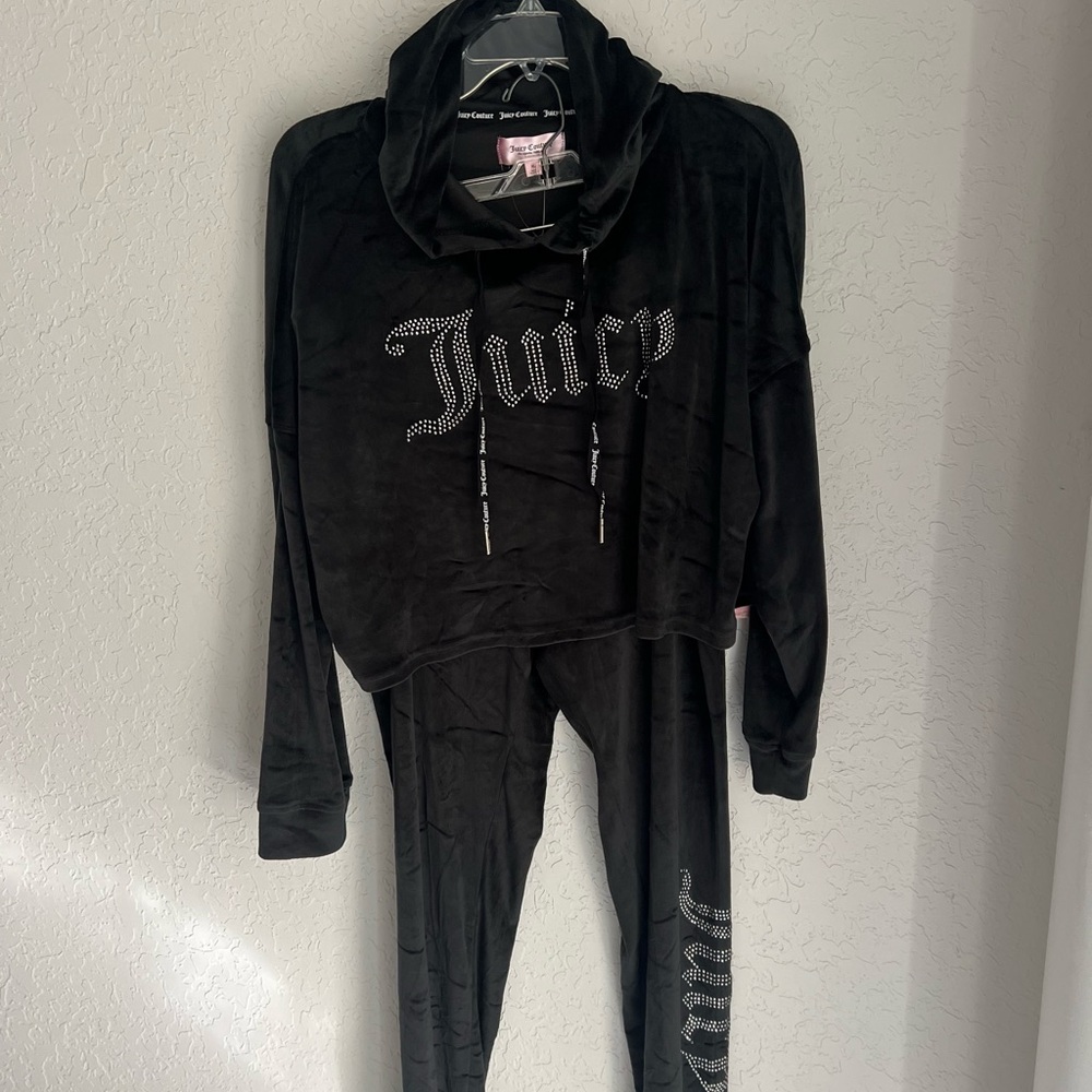 Juicy Couture Black Velour Jumpsuit